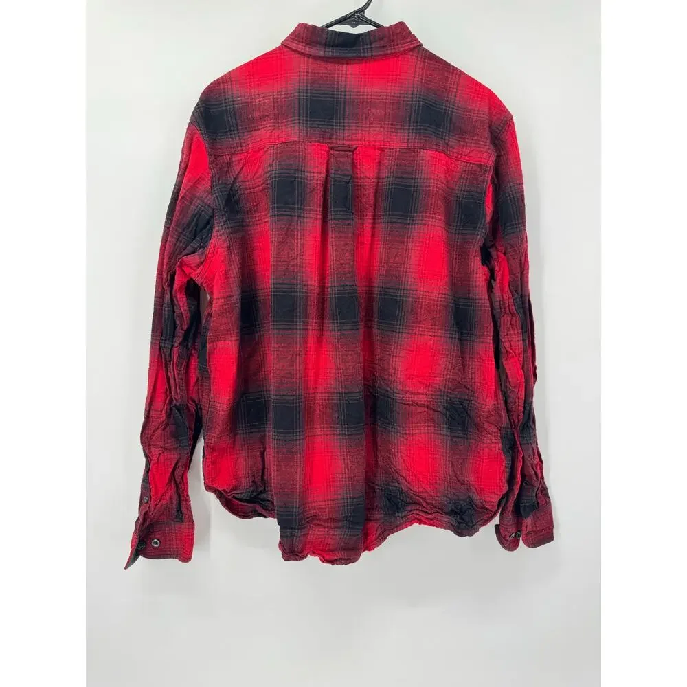 Woolrich‎ Women's Red & Black Plaid Flannel Button Up Shirt Buffalo Check XXL - Picture 2 of 5